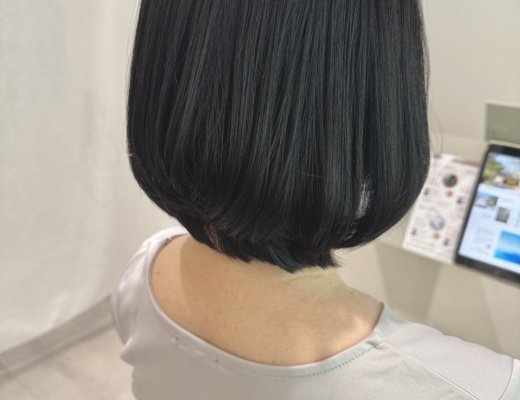 丸みボブの縮毛矯正